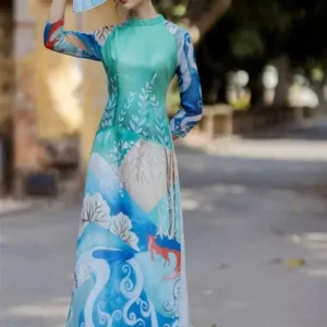 Áo Dài Cách Tân Dáng Suông "Sơn Uyển Dạ Khúc"